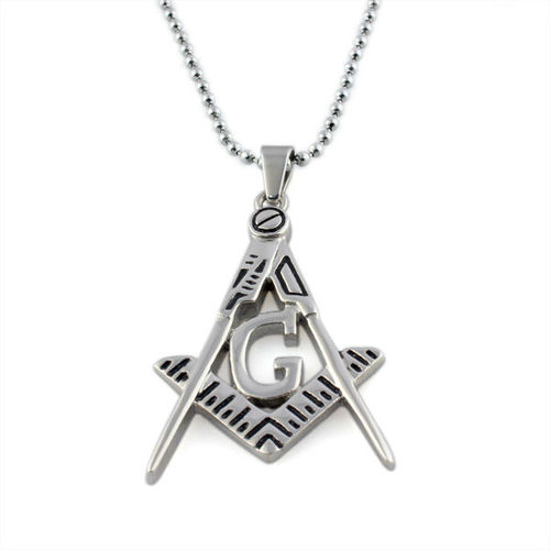 Freemason Pendant / Masonic Necklace – Cut Out Design – Enamel & Steel ...